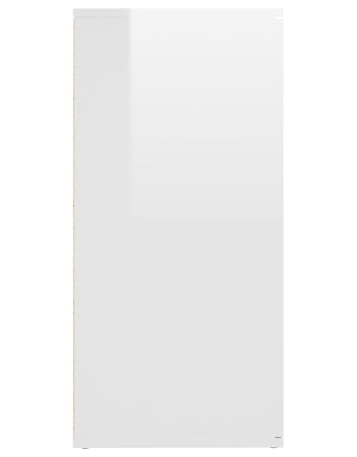 Загрузите изображение в средство просмотра галереи, Servantă, alb extralucios, 160x36x75 cm, lemn prelucrat Lando - Lando
