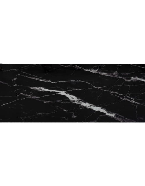 Încărcați imaginea în vizualizatorul Galerie, Raft, negru marmură/transparent 100x36x168 cm sticlă securizată Lando - Lando
