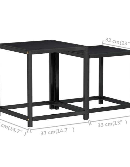 Загрузите изображение в средство просмотра галереи, Mese de ceai, 2 buc., negru, MDF - Lando
