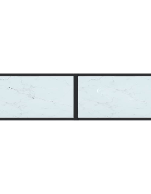 Загрузите изображение в средство просмотра галереи, Masă consolă, marmură albă, 140x35x75,5 cm, sticlă securizată Lando - Lando
