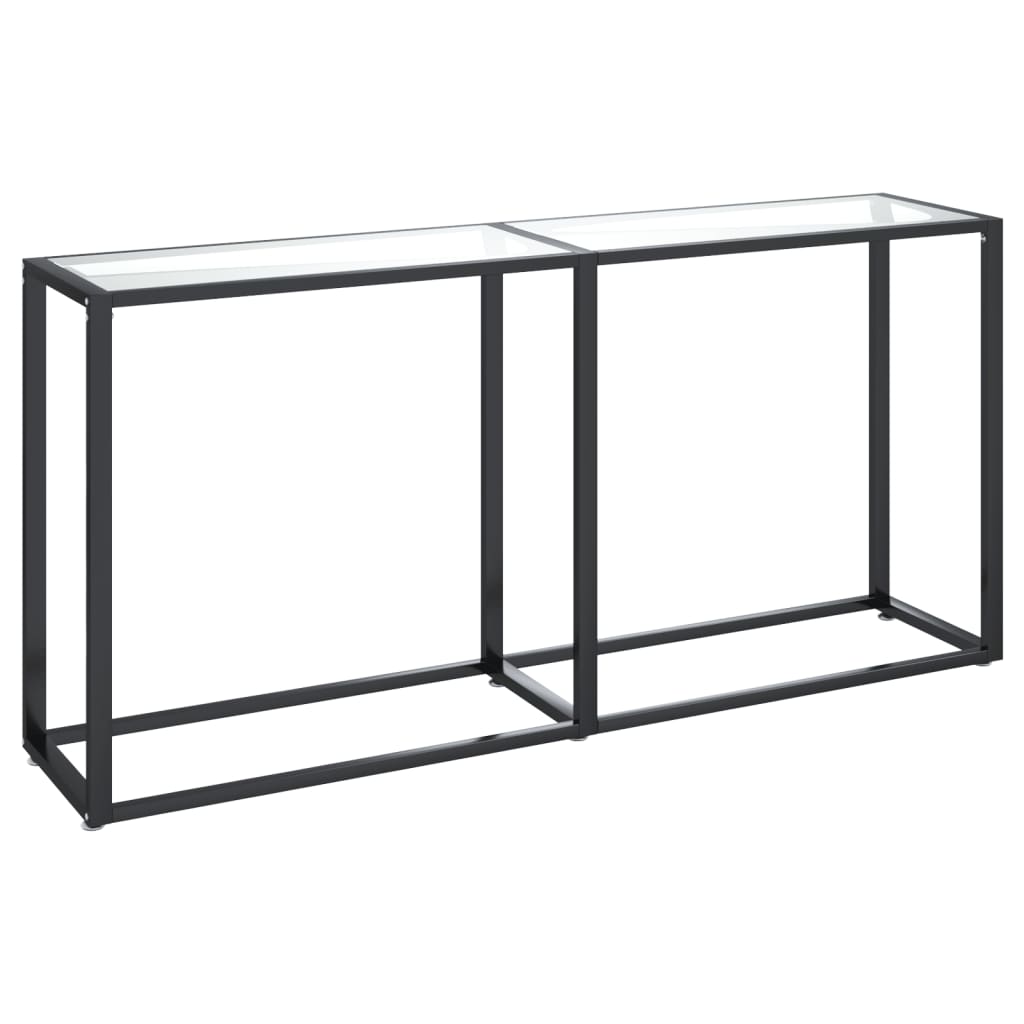 Masă consolă, transparent, 160x35x75,5 cm, sticlă securizată - Lando