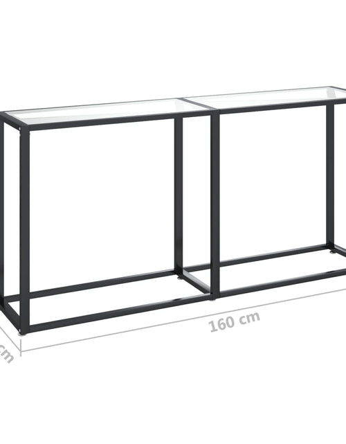 Загрузите изображение в средство просмотра галереи, Masă consolă, transparent, 160x35x75,5 cm, sticlă securizată - Lando
