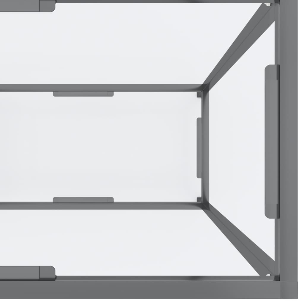 Masă consolă, transparent, 140x35x75,5 cm, sticlă securizată Lando - Lando