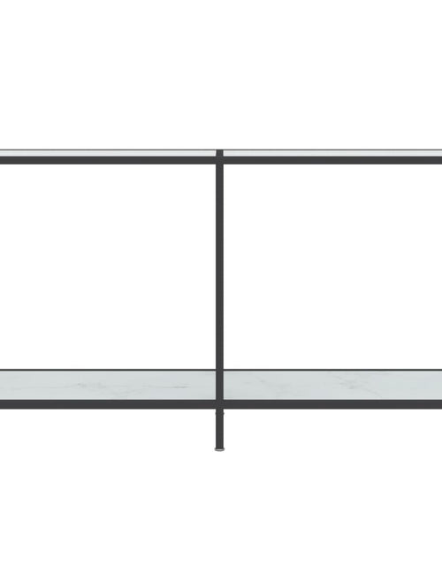 Încărcați imaginea în vizualizatorul Galerie, Masă consolă, alb, 140x35x75,5 cm, sticlă securizată Lando - Lando
