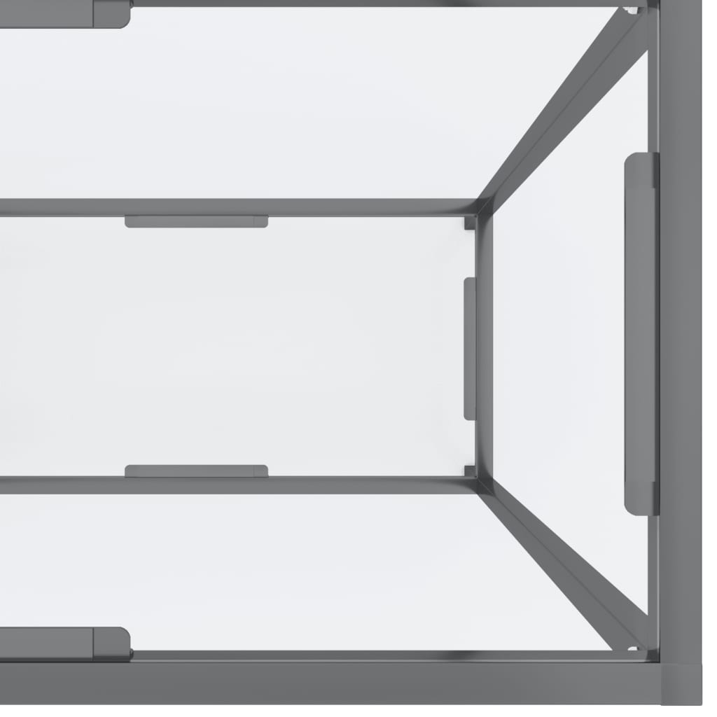 Masă consolă, transparent, 160x35x75,5 cm, sticlă securizată - Lando