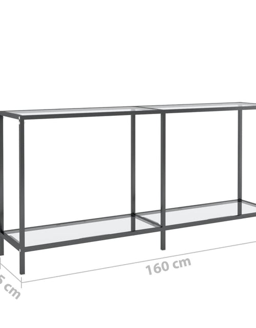 Încărcați imaginea în vizualizatorul Galerie, Masă consolă, transparent, 160x35x75,5 cm, sticlă securizată - Lando
