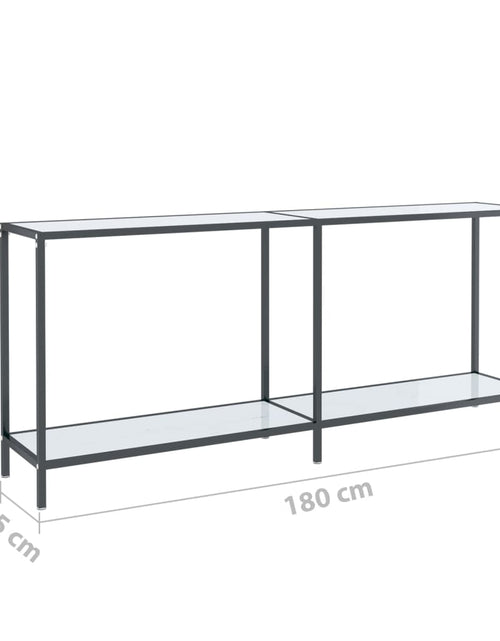 Încărcați imaginea în vizualizatorul Galerie, Masă consolă,alb, 180x35x75,5 cm, sticlă securizată Lando - Lando
