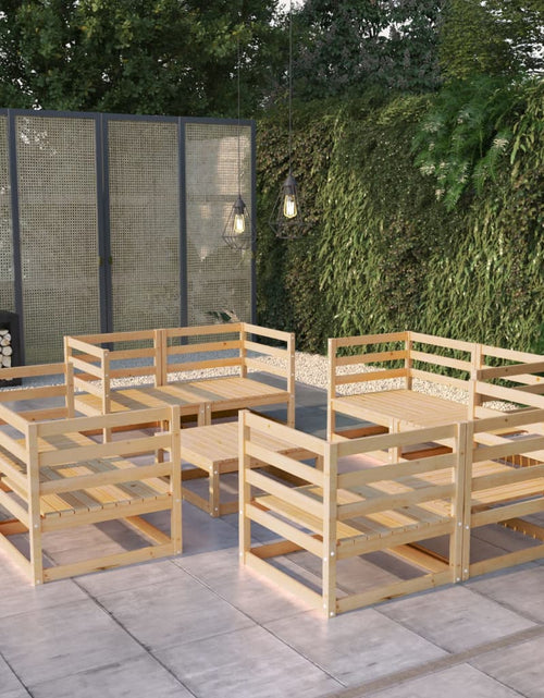 Încărcați imaginea în vizualizatorul Galerie, Set mobilier relaxare de grădină, 9 piese, lemn masiv de pin - Lando
