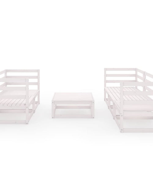 Încărcați imaginea în vizualizatorul Galerie, Set mobilier de grădină, 6 piese, alb, lemn masiv de pin - Lando
