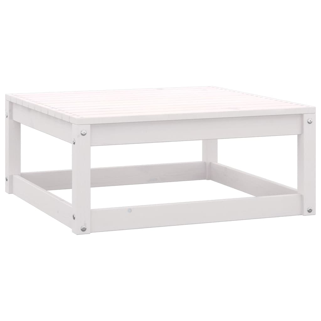 Set mobilier de grădină, 6 piese, alb, lemn masiv de pin - Lando