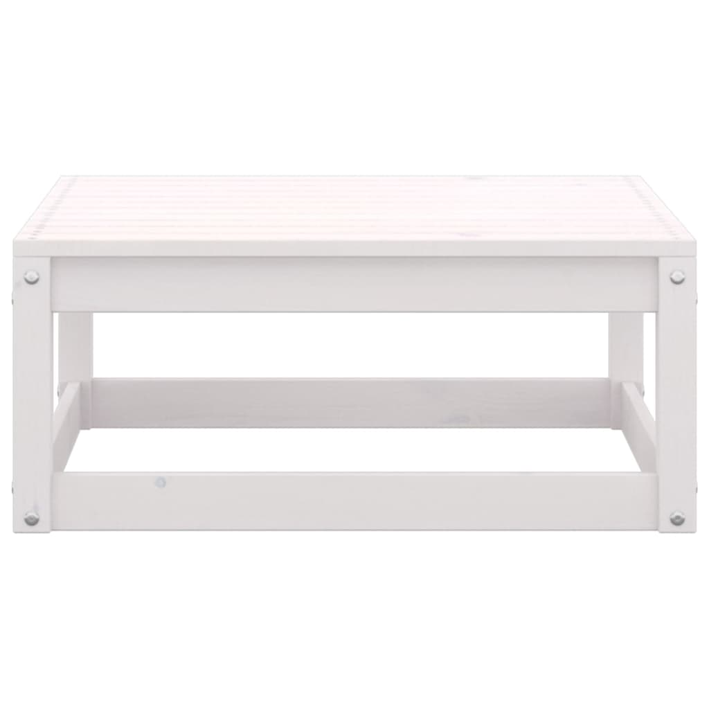 Set mobilier de grădină, 6 piese, alb, lemn masiv de pin - Lando