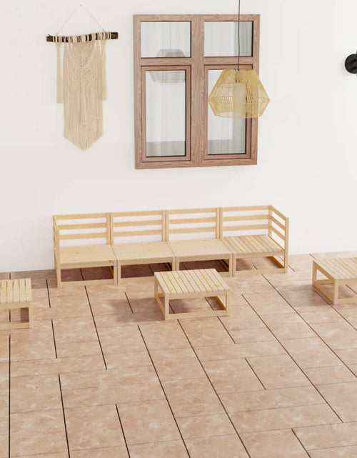Încărcați imaginea în vizualizatorul Galerie, Set mobilier de grădină, 7 piese, lemn masiv de pin - Lando
