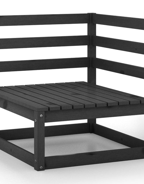 Încărcați imaginea în vizualizatorul Galerie, Set mobilier de grădină, 5 piese, negru, lemn masiv de pin - Lando
