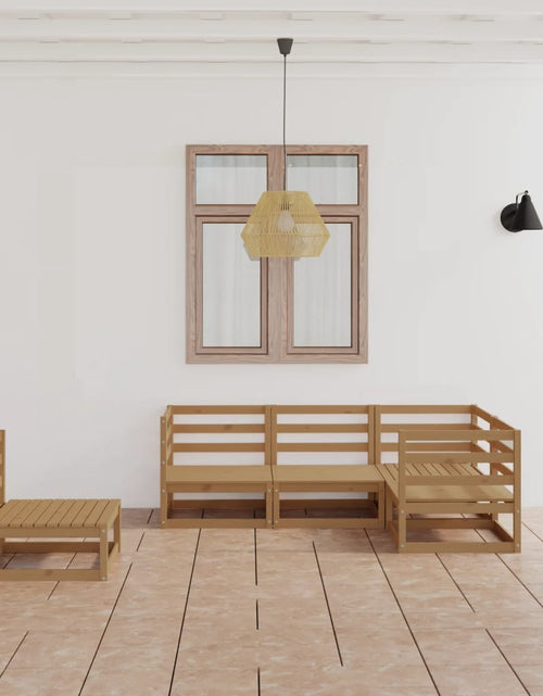 Încărcați imaginea în vizualizatorul Galerie, Set mobilier de grădină, 5 piese, maro miere, lemn masiv de pin - Lando

