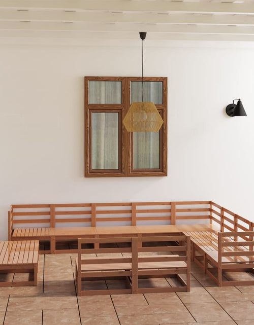 Încărcați imaginea în vizualizatorul Galerie, Set mobilier de grădină, 12 piese, maro miere, lemn masiv pin - Lando
