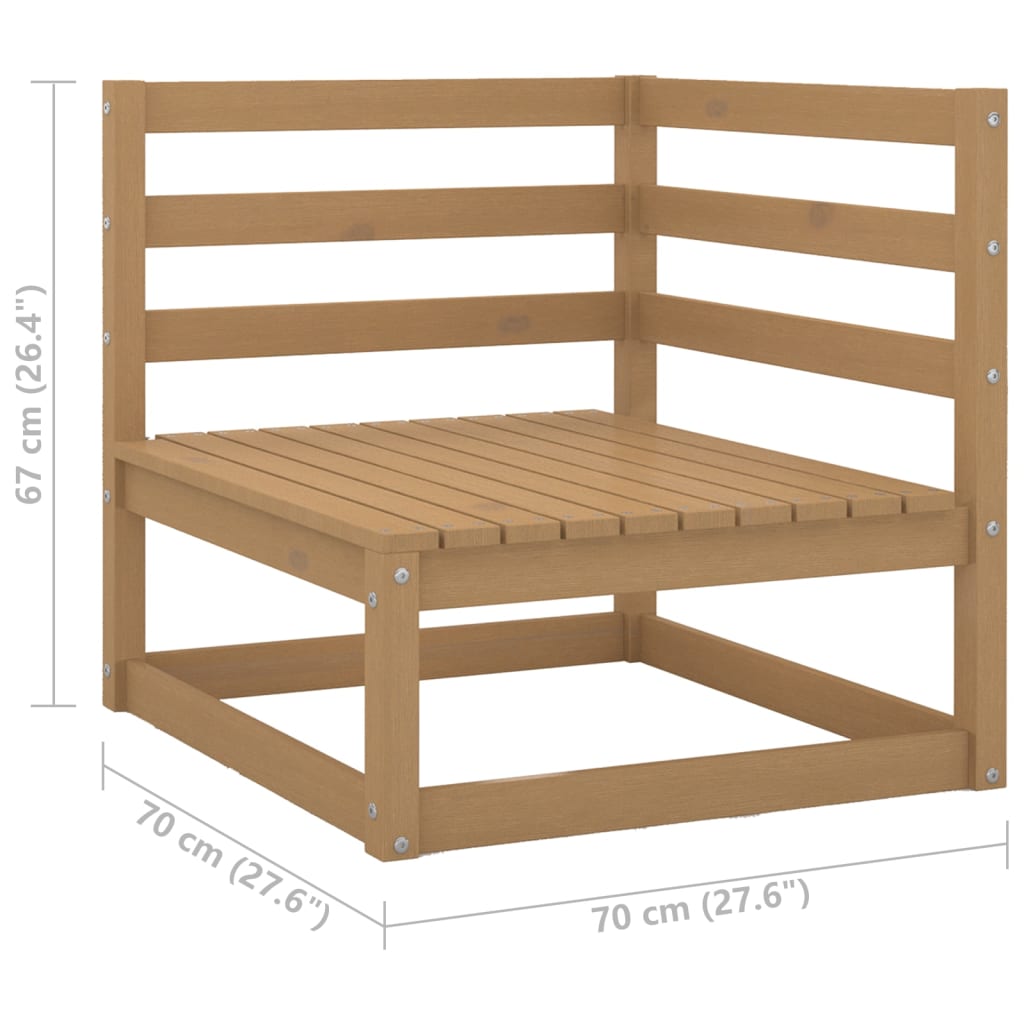 Set mobilier de grădină cu perne, 4 piese, lemn masiv pin - Lando