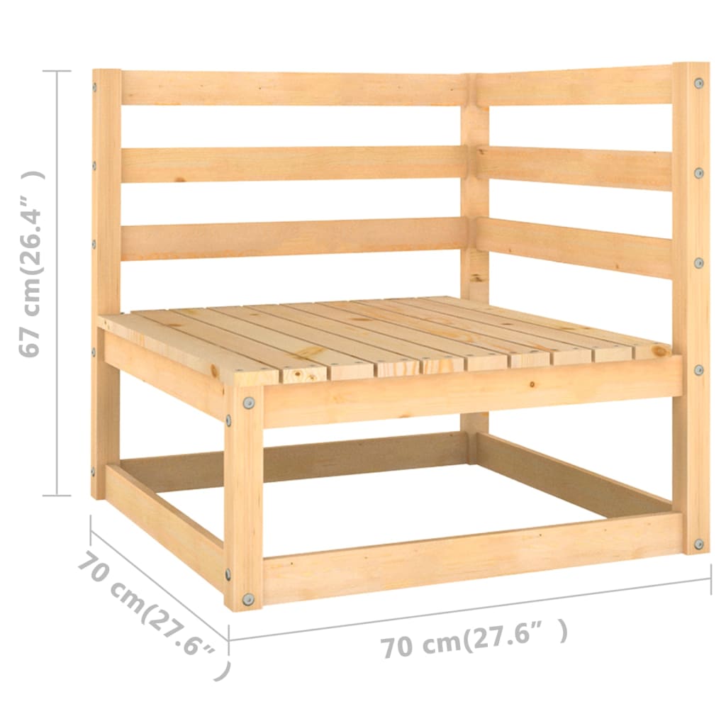 Set mobilier de grădină cu perne, 4 piese, lemn masiv de pin - Lando