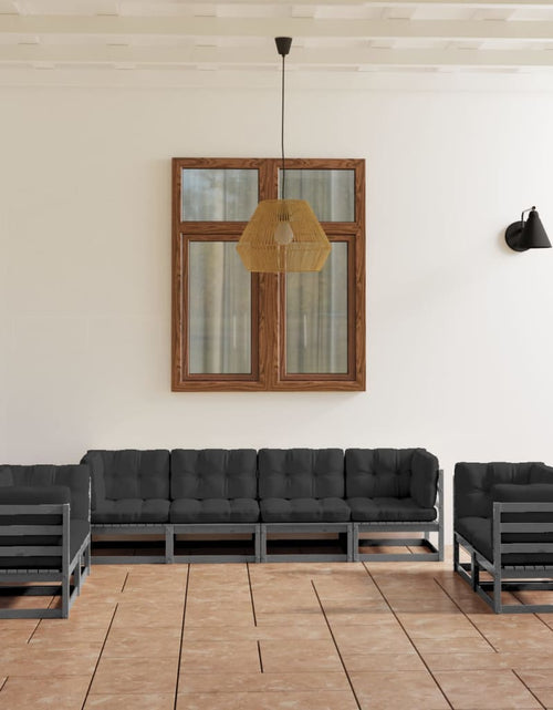 Încărcați imaginea în vizualizatorul Galerie, Set mobilier de grădină cu perne, 8 piese, lemn masiv de pin - Lando
