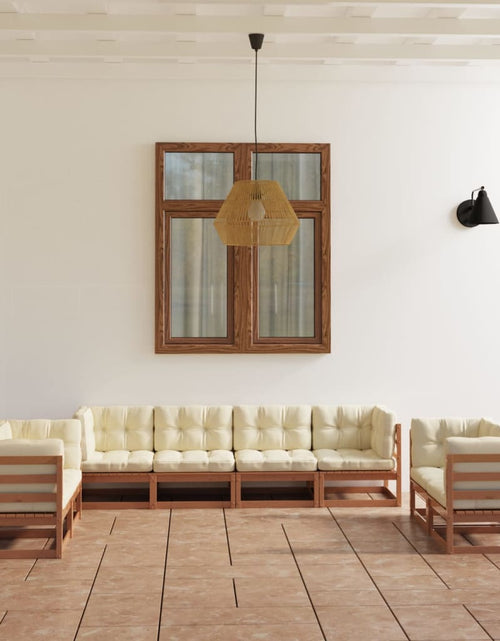 Încărcați imaginea în vizualizatorul Galerie, Set mobilier de grădină cu perne, 8 piese, lemn masiv pin - Lando
