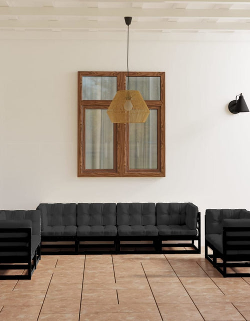 Загрузите изображение в средство просмотра галереи, Set mobilier grădină cu perne, 8 piese, lemn masiv pin - Lando
