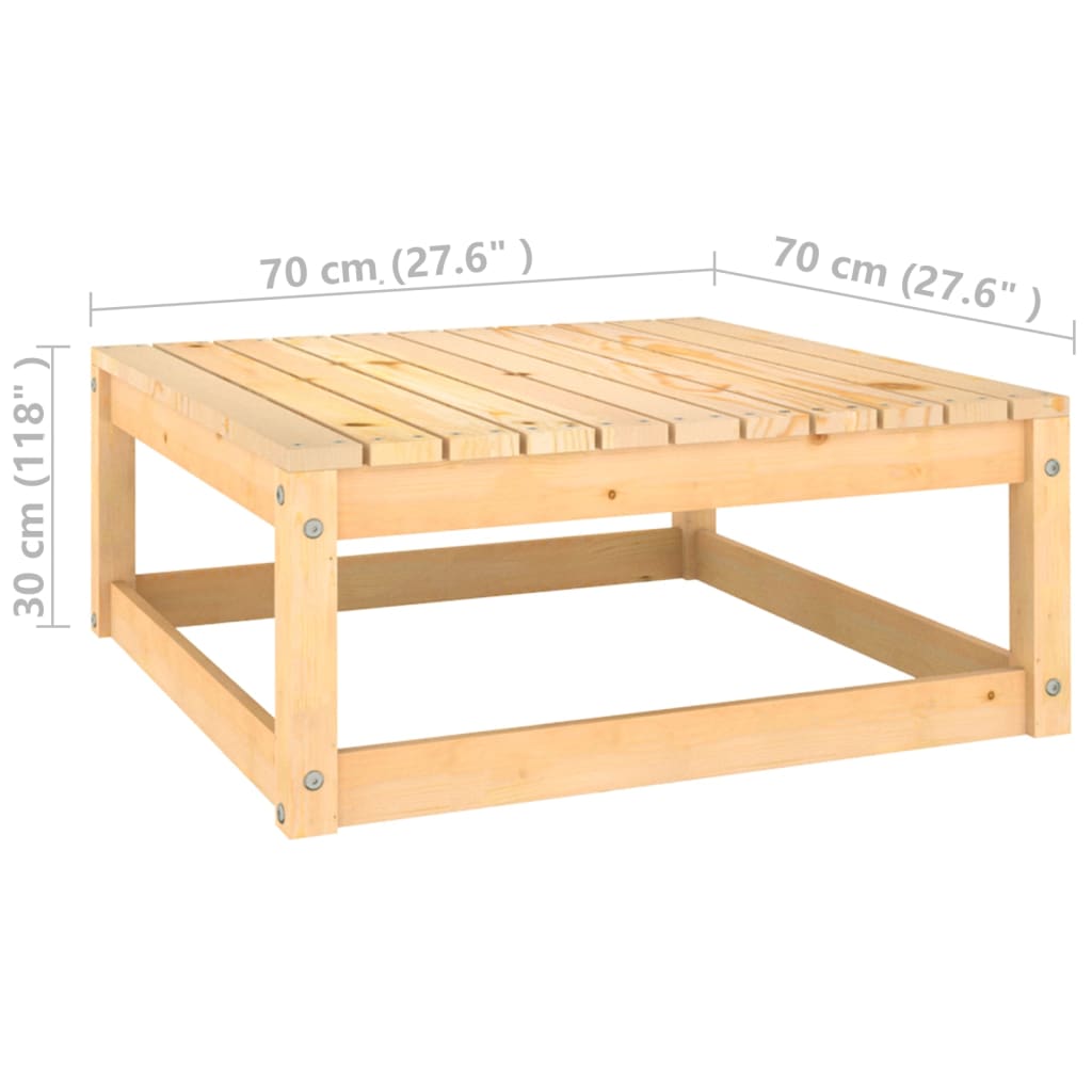 Set mobilier grădină cu perne, 3 piese, lemn masiv de pin - Lando