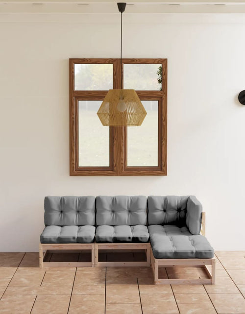 Încărcați imaginea în vizualizatorul Galerie, Set mobilier de grădină cu perne, 4 piese, lemn masiv de pin - Lando
