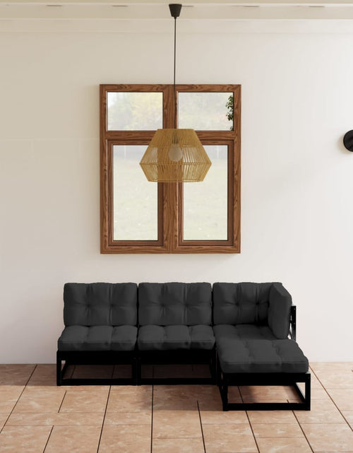Încărcați imaginea în vizualizatorul Galerie, Set mobilier de grădină cu perne, 4 piese, lemn masiv de pin - Lando

