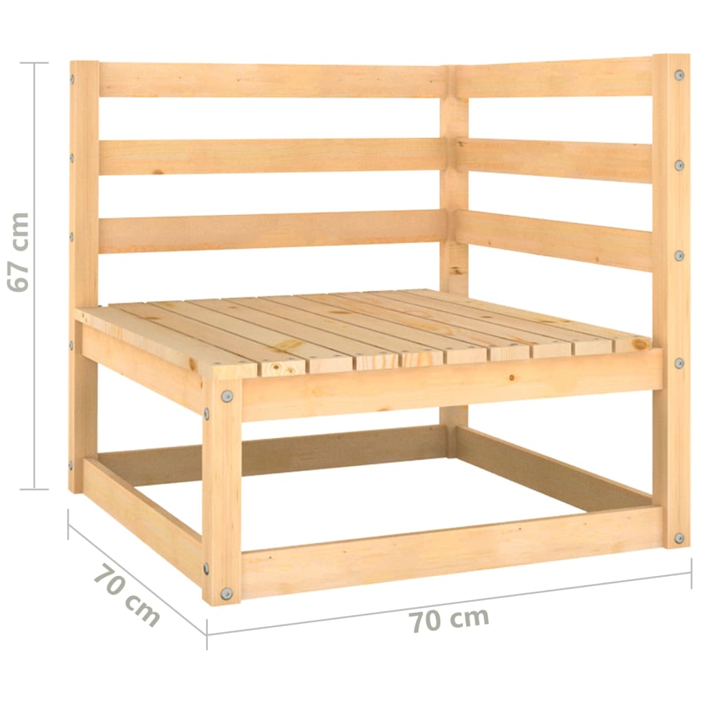 Set mobilier de grădină cu perne, 12 piese, lemn masiv de pin - Lando