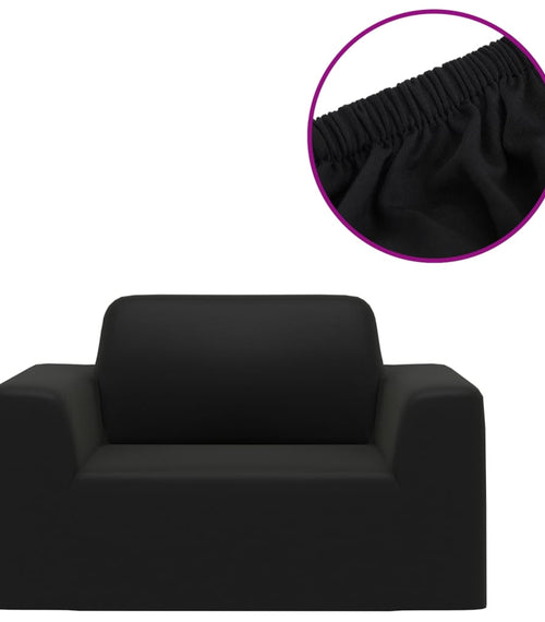 Încărcați imaginea în vizualizatorul Galerie, Lando-Husă elastică pentru canapea, negru, tricot poliester- mobila
