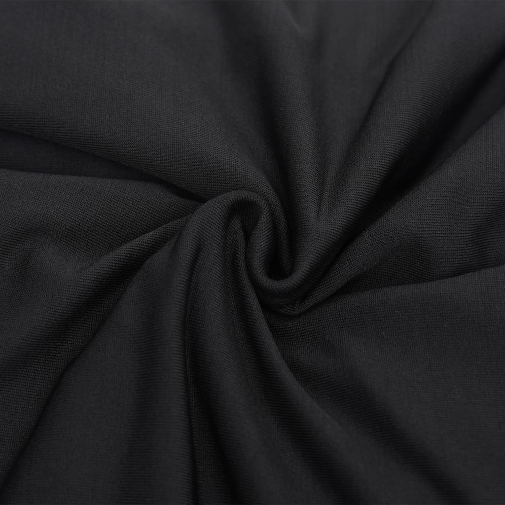 Husă elastică pentru canapea cu 3 locuri poliester jersey negru - Lando