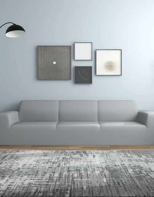 Încărcați imaginea în vizualizatorul Galerie, Husă elastică pentru canapea cu 4 locuri poliester jersey gri - Lando

