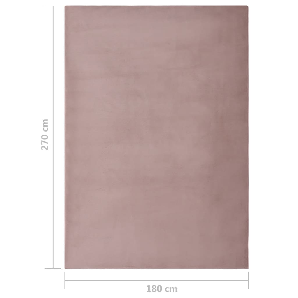 Covor, roz învechit, 180x270 cm, blană ecologică de iepure Lando - Lando