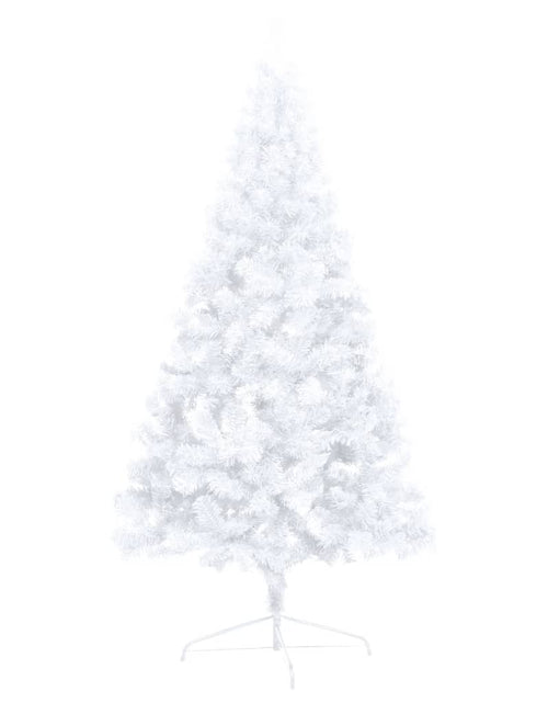 Загрузите изображение в средство просмотра галереи, Jumătate brad Crăciun artificial cu set globuri, alb, 120 cm Lando - Lando
