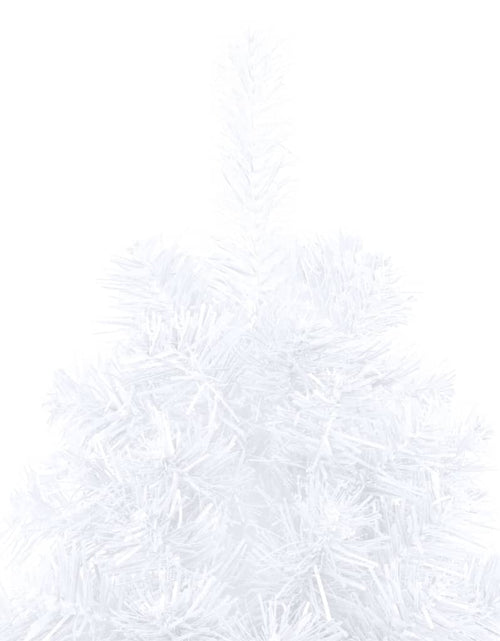 Încărcați imaginea în vizualizatorul Galerie, Jumătate brad Crăciun pre-iluminat cu set globuri, alb, 180 cm Lando - Lando
