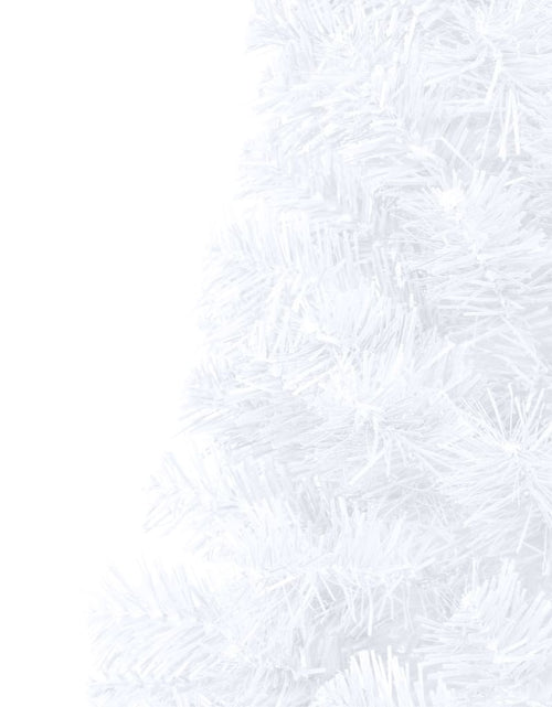 Загрузите изображение в средство просмотра галереи, Jumătate brad Crăciun pre-iluminat cu set globuri, alb, 210 cm Lando - Lando
