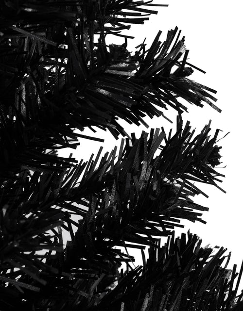Încărcați imaginea în vizualizatorul Galerie, Brad Crăciun pre-iluminat cu set globuri, negru, 150 cm, PVC Lando - Lando
