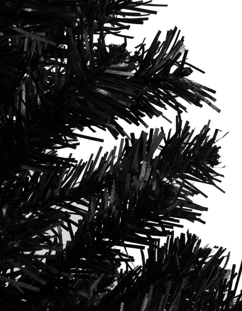 Încărcați imaginea în vizualizatorul Galerie, Brad Crăciun pre-iluminat cu set globuri, negru, 180 cm, PVC Lando - Lando
