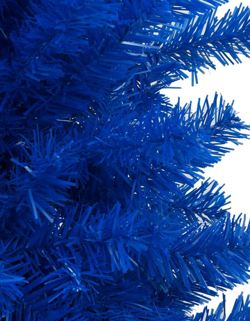 Încărcați imaginea în vizualizatorul Galerie, Brad Crăciun pre-iluminat cu set globuri, albastru, 120 cm, PVC Lando - Lando
