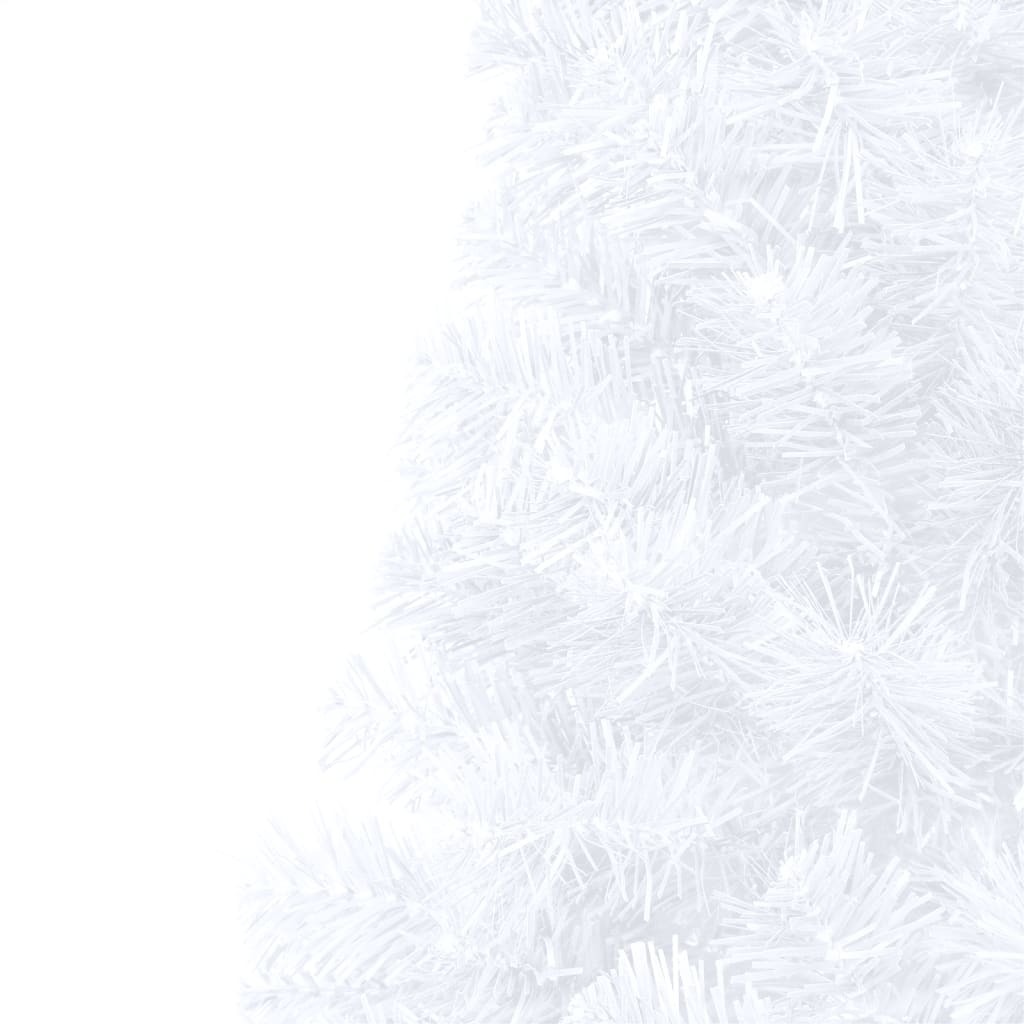 Jumătate brad Crăciun pre-iluminat cu set globuri, alb, 150 cm - Lando