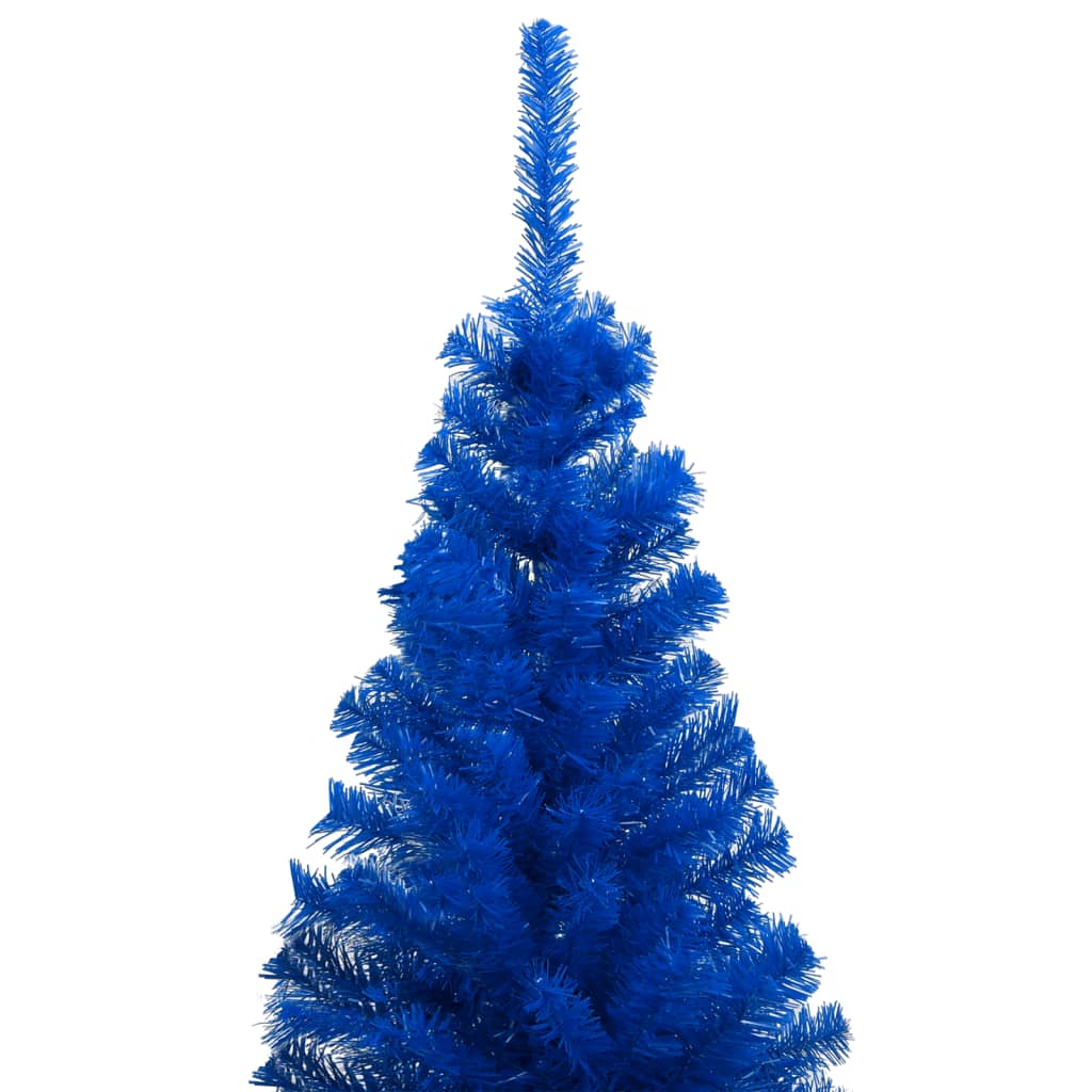 Brad Crăciun pre-iluminat cu set globuri, albastru, 120 cm, PVC - Lando