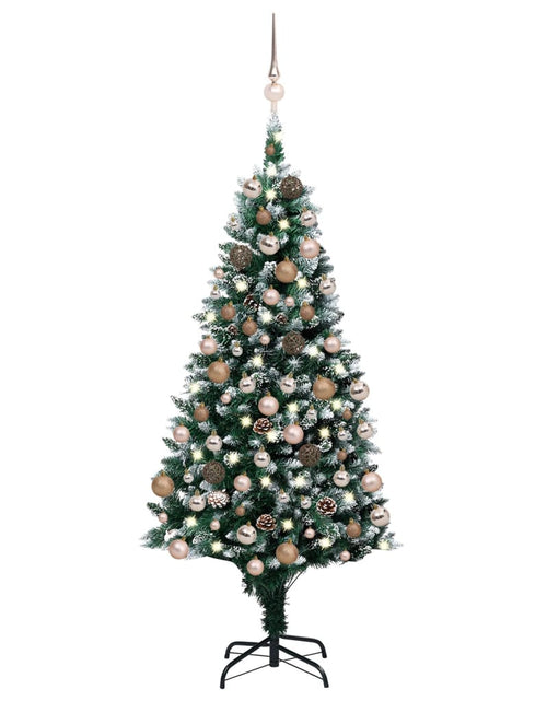 Încărcați imaginea în vizualizatorul Galerie, Brad Crăciun artificial pre-iluminat globuri/conuri pin, 180 cm - Lando
