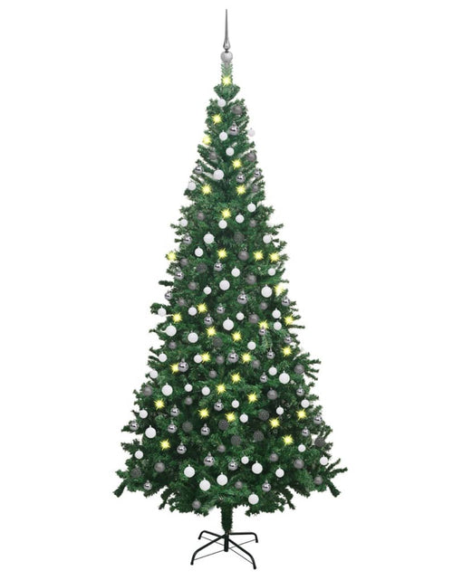 Încărcați imaginea în vizualizatorul Galerie, Brad de Crăciun pre-iluminat cu set globuri, verde, 240 cm, L - Lando
