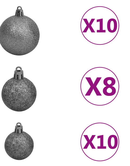 Încărcați imaginea în vizualizatorul Galerie, Brad de Crăciun pre-iluminat cu set globuri, 210 cm, 910 ramuri - Lando
