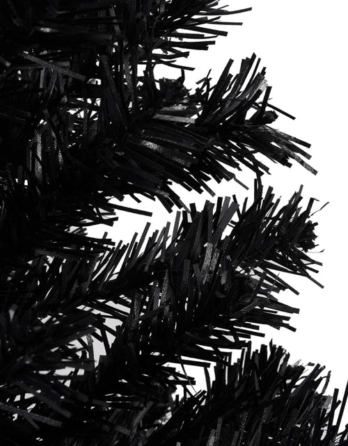 Încărcați imaginea în vizualizatorul Galerie, Brad Crăciun pre-iluminat cu set globuri, negru, 240 cm, PVC - Lando
