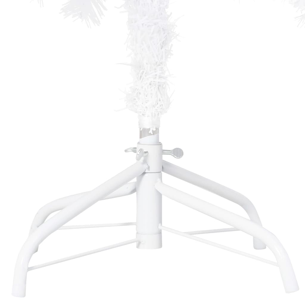 Brad Crăciun pre-iluminat artificial set globuri alb 180 cm PVC - Lando