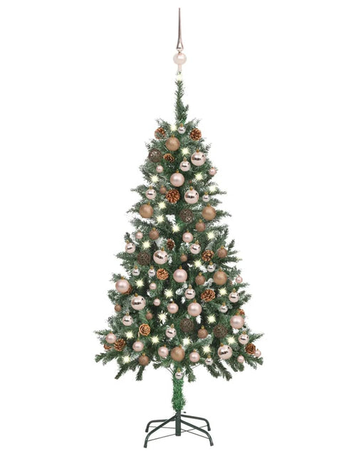Încărcați imaginea în vizualizatorul Galerie, Brad Crăciun artificial pre-iluminat globuri/conuri pin 150 cm - Lando
