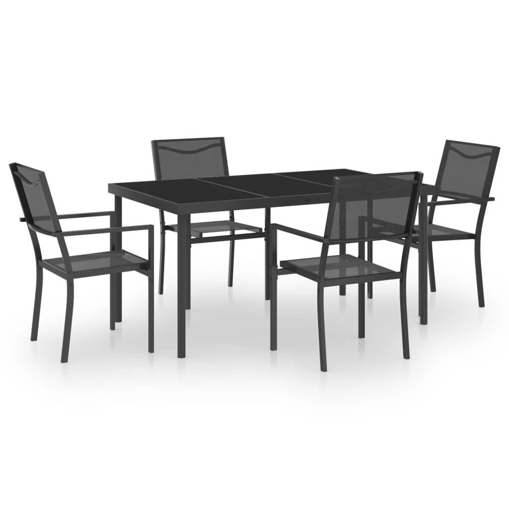 Set mobilier de exterior, 5 piese, oțel - Lando