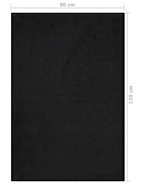 Încărcați imaginea în vizualizatorul Galerie, Covoraș de ușă, negru, 80x120 cm Lando - Lando
