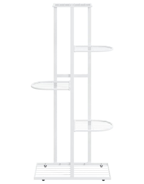 Încărcați imaginea în vizualizatorul Galerie, Suport pentru flori cu 5 niveluri, alb, 43x22x98 cm, metal Lando - Lando
