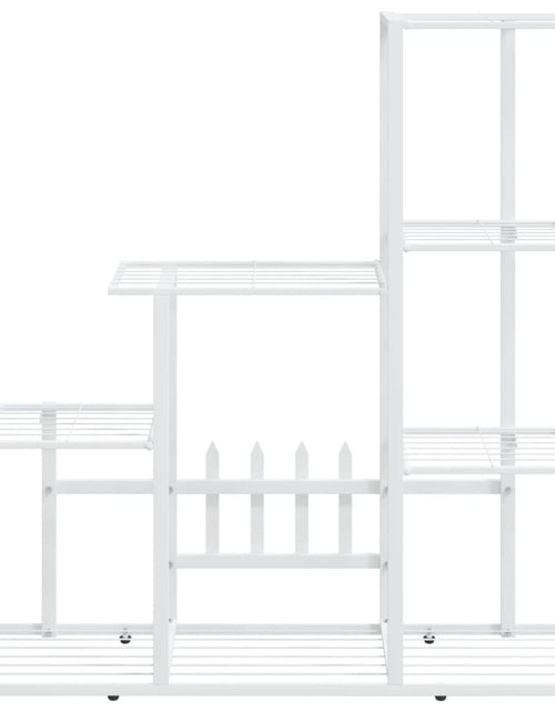 Загрузите изображение в средство просмотра галереи, Suport pentru flori, 94,5x25x88 cm, alb, metal Lando - Lando
